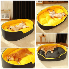 Dog Bed Pet Nest Cat Mat Mat - Fluffy Peach