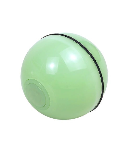 LED Laser Electronic Rolling Pet Funny Cat Toy Ball - Fluffy Peach