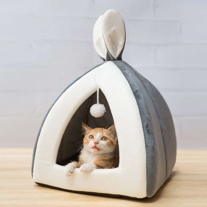 Cat House Cat House Villa Cat Bed - Fluffy Peach