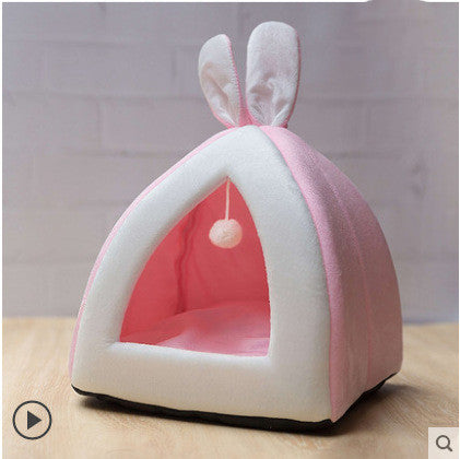 Cat House Cat House Villa Cat Bed - Fluffy Peach