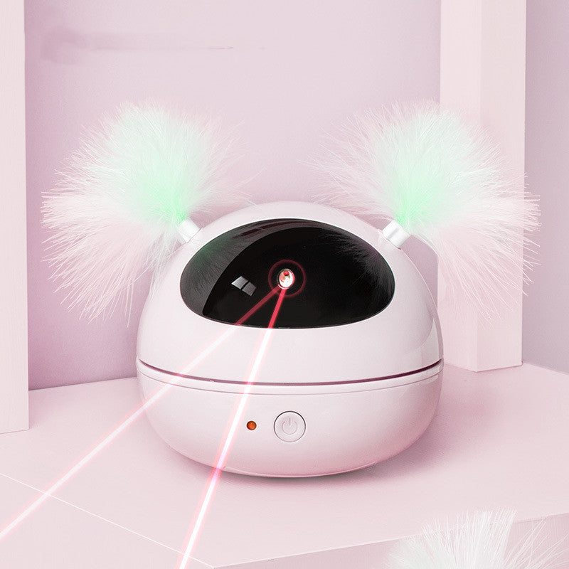 Automatic electric cat toy cat toy - Fluffy Peach