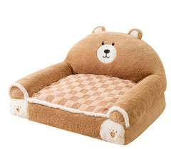 Small And Medium-sized Dogs Teddy Bichon Winter Warm Dehaired Angora Dog Bed - Fluffy Peach
