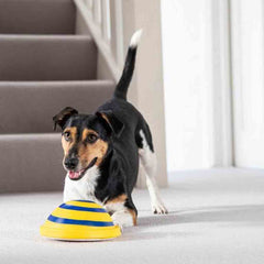 Sounding Disc Woof Glider Soft & Safe Indoor Dogs Play Toy - Fluffy Peach