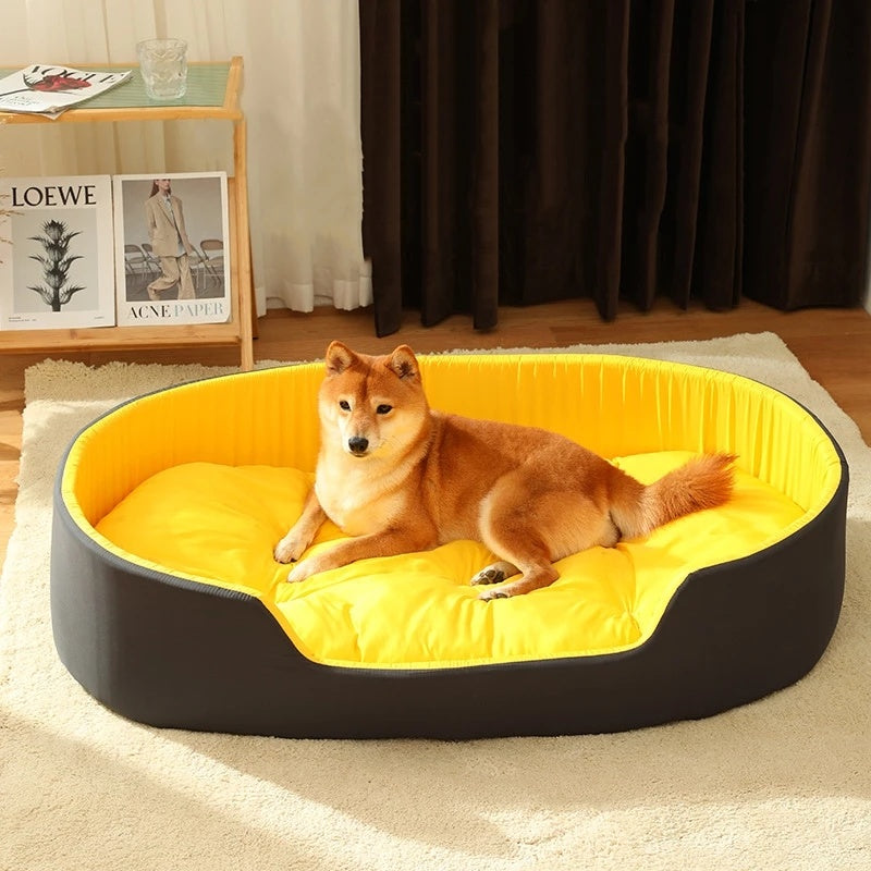 Dog Bed Pet Nest Cat Mat Mat - Fluffy Peach