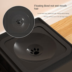 Dog Double Bowls Stainless Stand Adjustable Height Pets Feeding Dish Bowl - Fluffy Peach