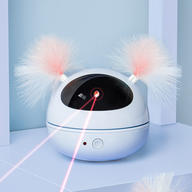 Automatic electric cat toy cat toy - Fluffy Peach