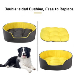 Dog Bed Pet Nest Cat Mat Mat - Fluffy Peach