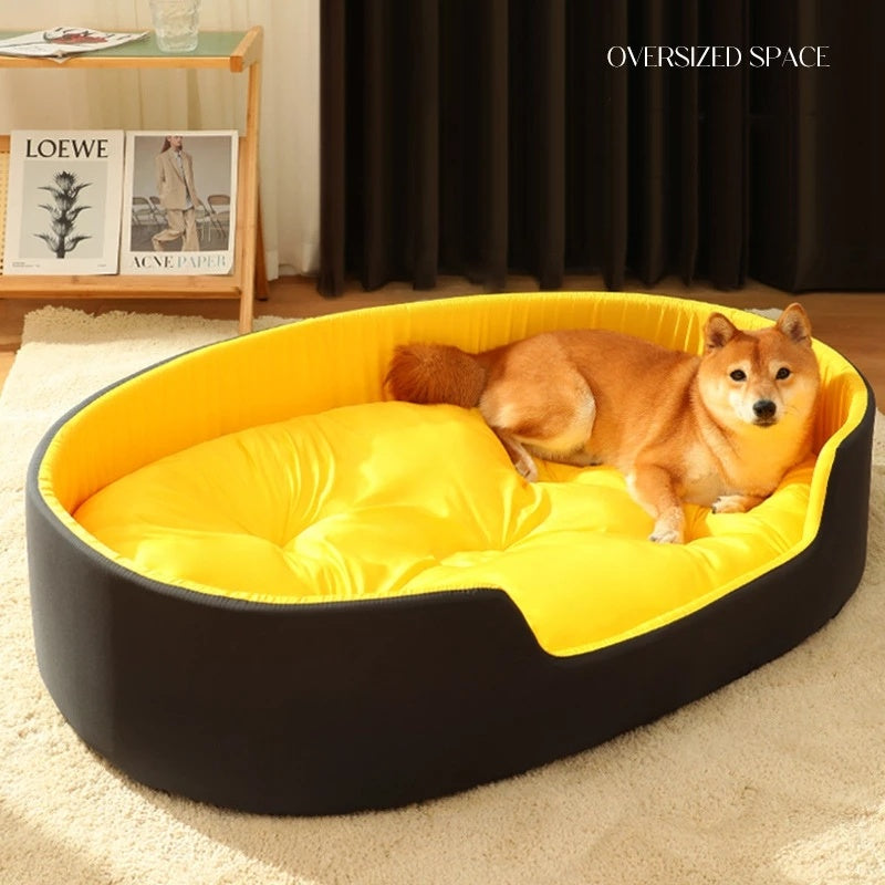 Dog Bed Pet Nest Cat Mat Mat - Fluffy Peach
