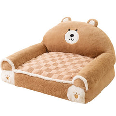 Small And Medium-sized Dogs Teddy Bichon Winter Warm Dehaired Angora Dog Bed - Fluffy Peach