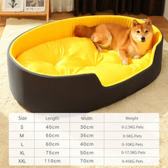 Dog Bed Pet Nest Cat Mat Mat - Fluffy Peach